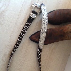 Bling Rhinestone Nocona belt XLG